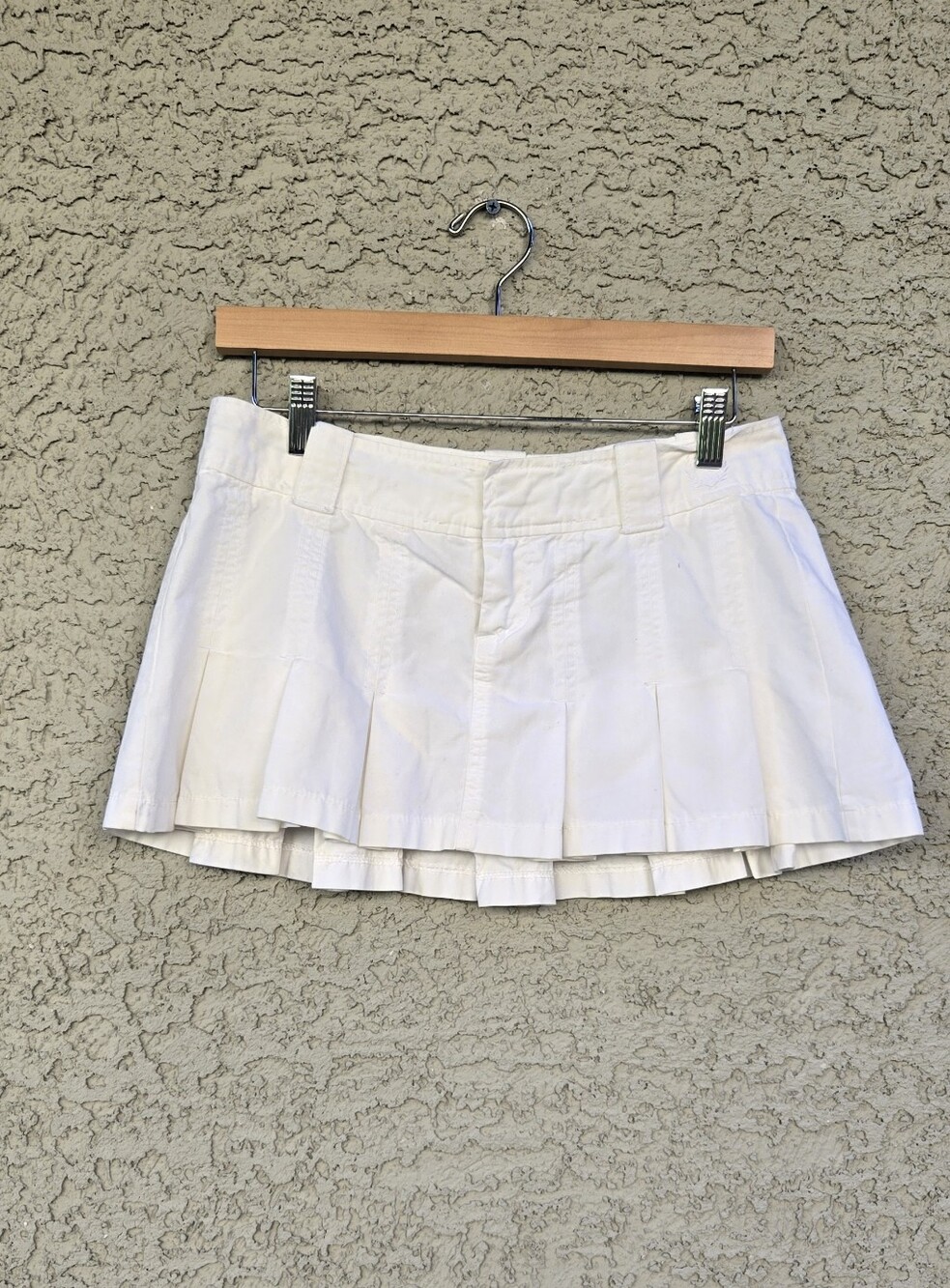 Abercrombie & Fitch Vintage Y2K White Pleated Mini Skirt 2000's